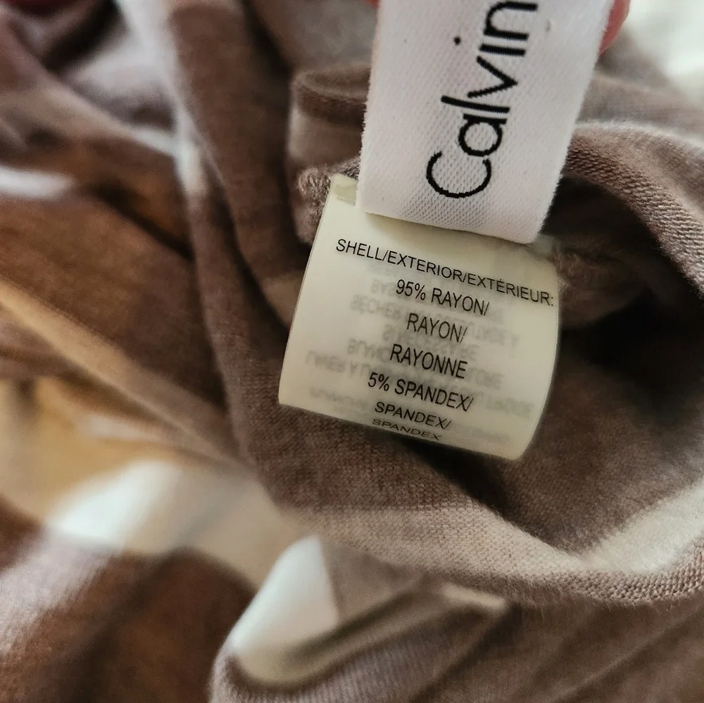 Calvin Klein Striped Infinity Scarf